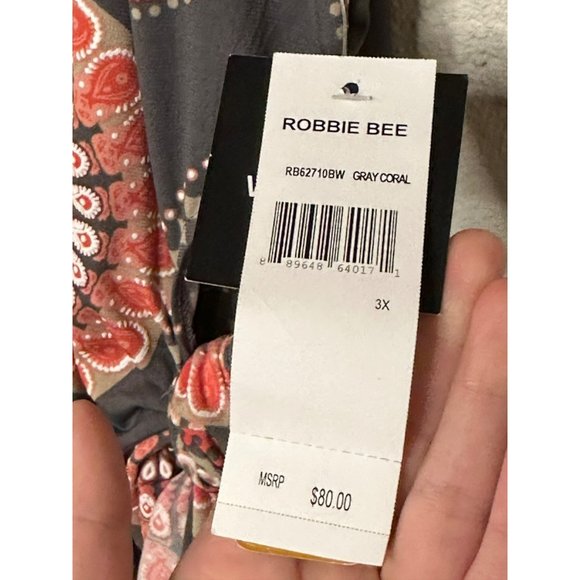 NWT Signature By Robbie Bee Ladies Short Sleeve Midi Scoop Neck Dress SZ 3X - Picture 8 of 9